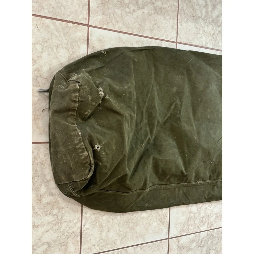 Vietnam US Military Heavy Duty Duck Cotton Canvas Duffle Bag Vintage Serviceable